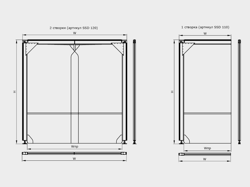 PVC自由门安装在门洞内侧